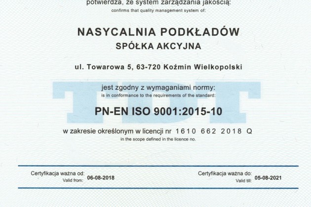 ISO 9001 and 14001